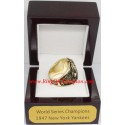 MLB 1947 New York Yankees baseball World Series Championship Ring, Custom New York Yankees Champions Ring