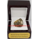 MLB 1949 New York Yankees baseball World Series Championship Ring, Custom New York Yankees Champions Ring