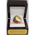 MLB 1949 New York Yankees baseball World Series Championship Ring, Custom New York Yankees Champions Ring